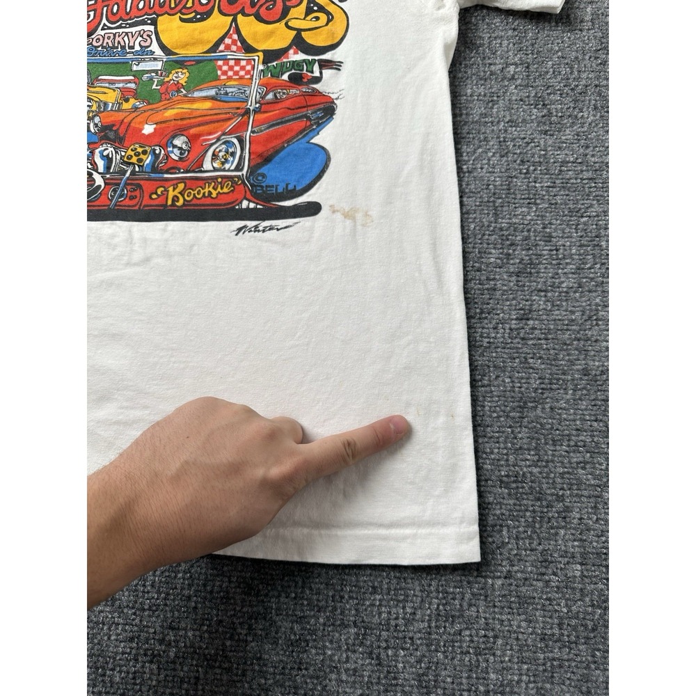 Mens Graphic Hanes Beefy-T Porkys Fabulous 50s White T Shirt, Size L - Picture 6 of 7
